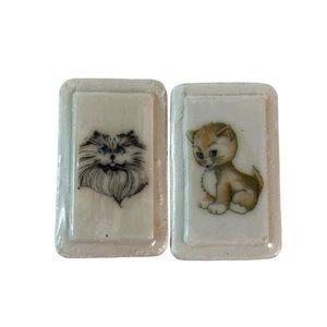 Vintage Katherine Gray Inc Soap 2 Pack Cat Kitten New Old Stock NOS New
